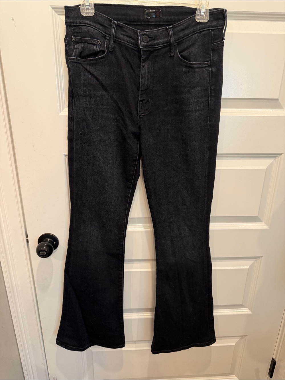 MOTHER Black Flare Jeans
